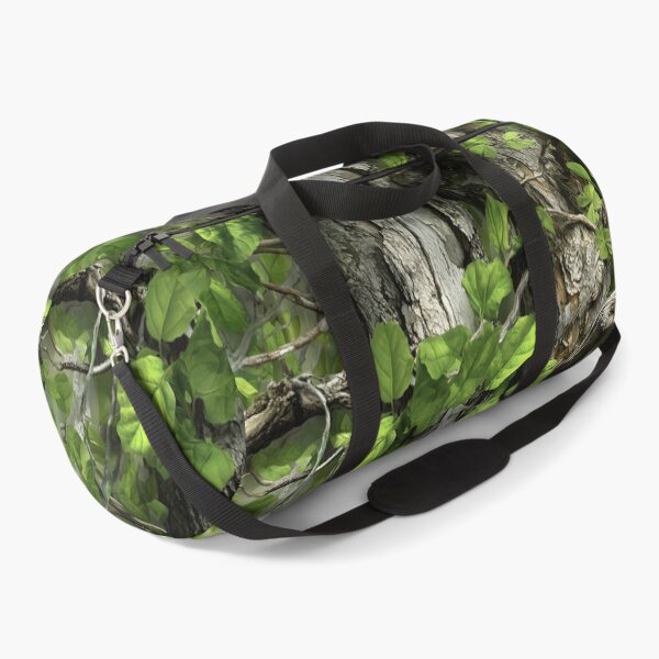 Item preview, Bright Green Forest Camouflage Pattern with Realistic Tree Bark, Leaves and Natural Woodland Depth designed and sold by meganohm.