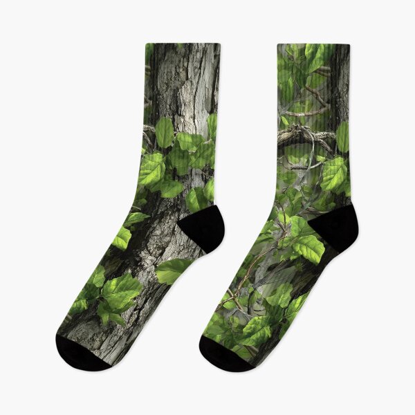 Item preview, Bright Green Forest Camouflage Pattern with Realistic Tree Bark, Leaves and Natural Woodland Depth designed and sold by meganohm.
