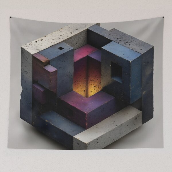 Item preview, Violet Geometric Convergence Structure designed and sold by LuminousFoundry.