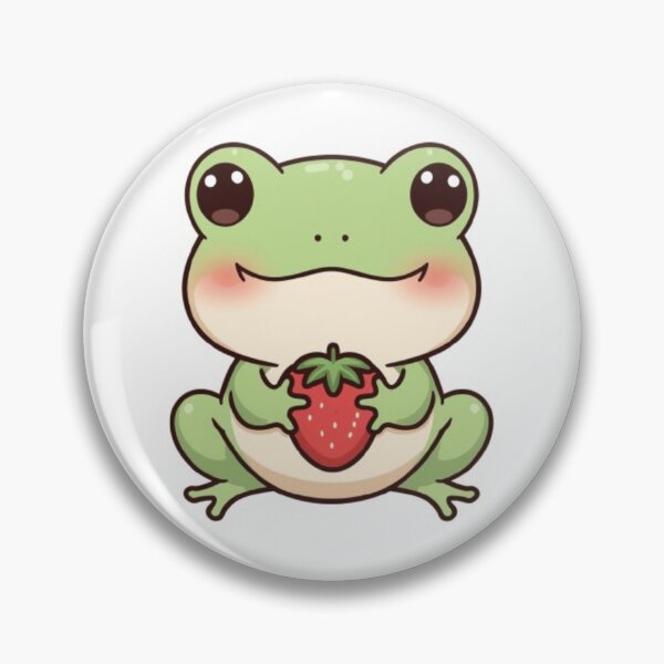 Item preview, Frog Holding Strawberry designed and sold by PastelPaws Atelier.