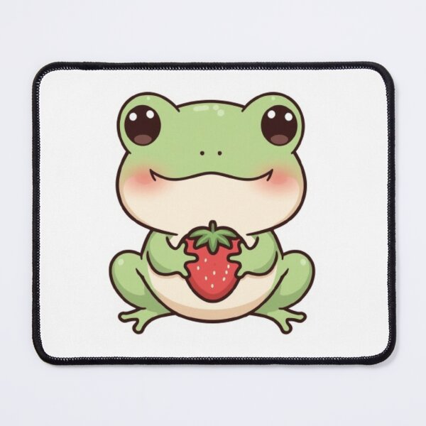 Item preview, Frog Holding Strawberry designed and sold by PastelPaws Atelier.