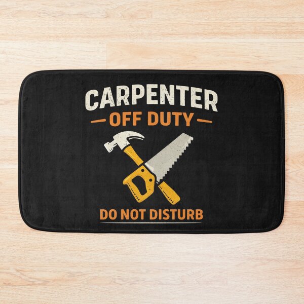 Item preview, Carpenter Off Duty Funny Carpenter Humor T-Shirt Sticker designed and sold by HubCreates.