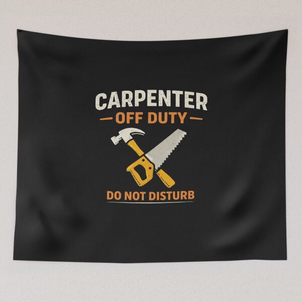Item preview, Carpenter Off Duty Funny Carpenter Humor T-Shirt Sticker designed and sold by HubCreates.