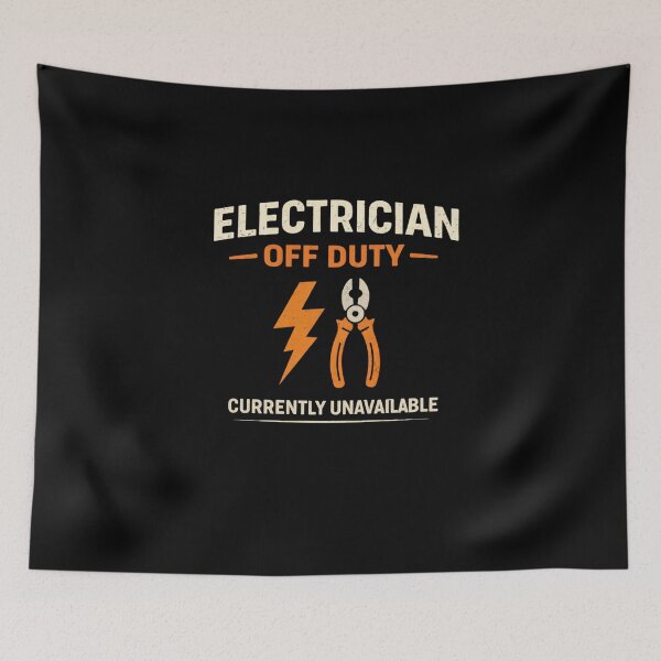 Item preview, Electrician Off Duty Funny Electrician Humor T-Shirt Sticker designed and sold by HubCreates.