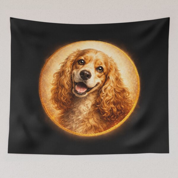 Item preview, Cocker Spaniel Grace – Elegant Dog Circle Art designed and sold by TheJoyfulPen.