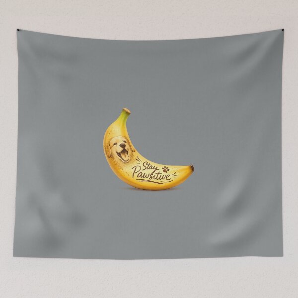 Item preview, Whimsical Dog Banana Print designed and sold by annenambiro.