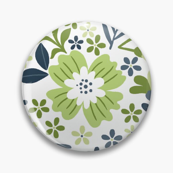 Item preview, Botanical Sage-Slate Blue Moss Green  designed and sold by Fabricatemyart.