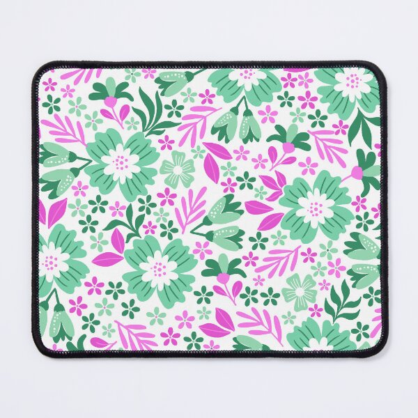Item preview, Botanical Sage-cotton Candy Pink & Mint Green designed and sold by Fabricatemyart.