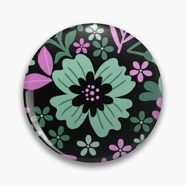 Item preview, Botanical Sage-Dull Forest Green & Pink-purple  designed and sold by Fabricatemyart.