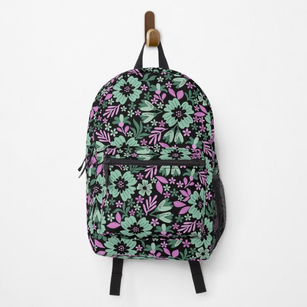 Item preview, Botanical Sage-Dull Forest Green & Pink-purple  designed and sold by Fabricatemyart.