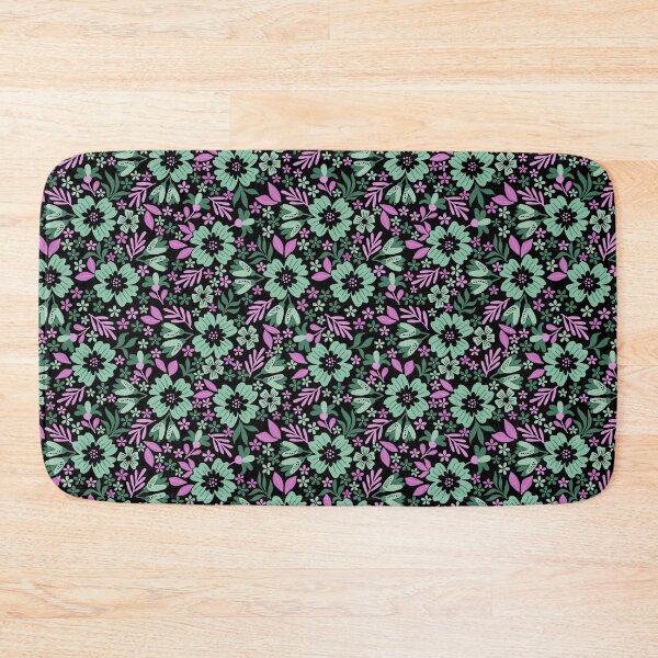 Item preview, Botanical Sage-Dull Forest Green & Pink-purple  designed and sold by Fabricatemyart.