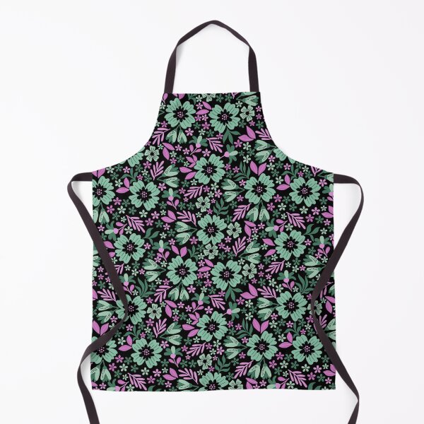 Item preview, Botanical Sage-Dull Forest Green & Pink-purple designed and sold by Fabricatemyart.