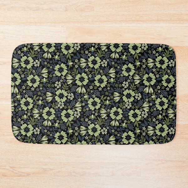 Item preview, Botanical Sage-Dull Charcoal Blue & Earth Green  designed and sold by Fabricatemyart.