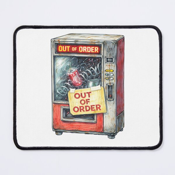 Item preview, Out of Order Vending Machine – Stuck Soda Can Sticker designed and sold by Felixuss.