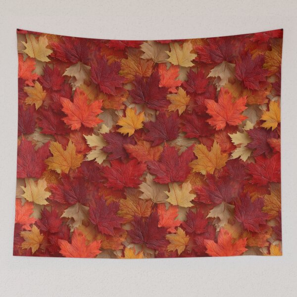 Item preview, Red and Orange Maple Leaf Camouflage Pattern with Autumn Forest Fall Foliage Design designed and sold by meganohm.