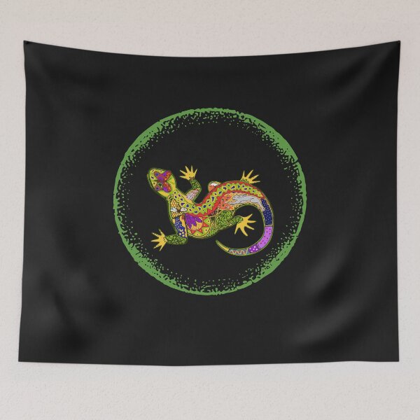 Item preview, Hidden Within – Artistic Lizard with Secret Animal Silhouettes designed and sold by Aquarius-club.