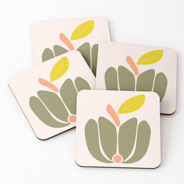 Item preview, Bauhaus Apple – Mid‑Century Modern Abstract Fruit Pattern designed and sold by Clara Fruggeri.