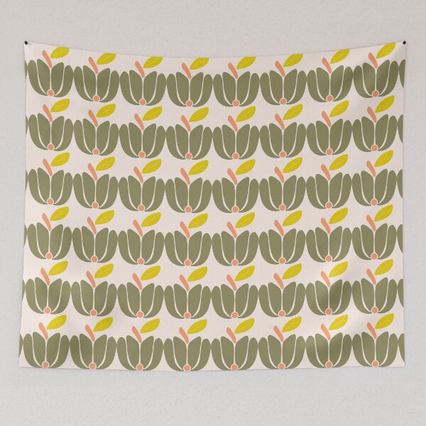 Item preview, Bauhaus Apple – Mid‑Century Modern Abstract Fruit Pattern designed and sold by Clara Fruggeri.