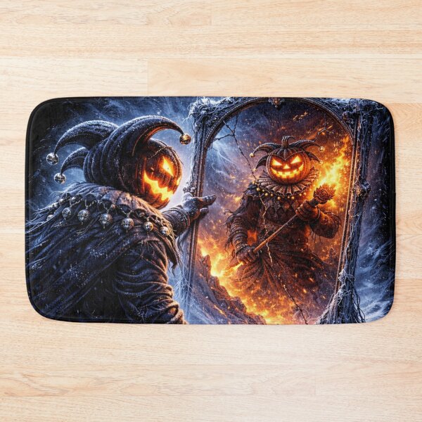 Item preview, Headless Horseman Mirror Realm – Frost and Fire Fantasy Halloween Art designed and sold by TheHorsemanRidesAgain.