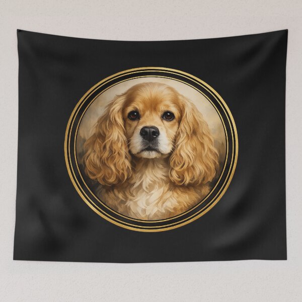 Item preview, Cocker Spaniel Grace – Elegant Dog Circle Art designed and sold by TheJoyfulPen.