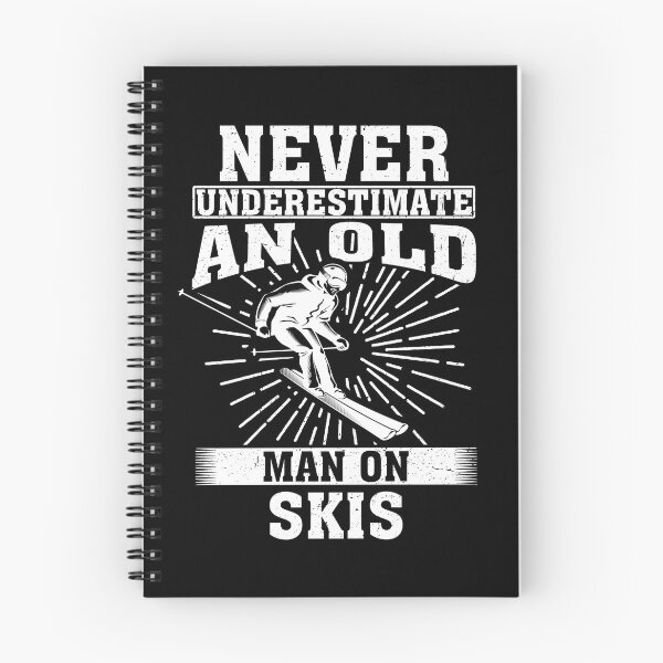 Item preview, Never Underestimate an Old Man On Skis Funny Skier designed and sold by CosmoKitsch.