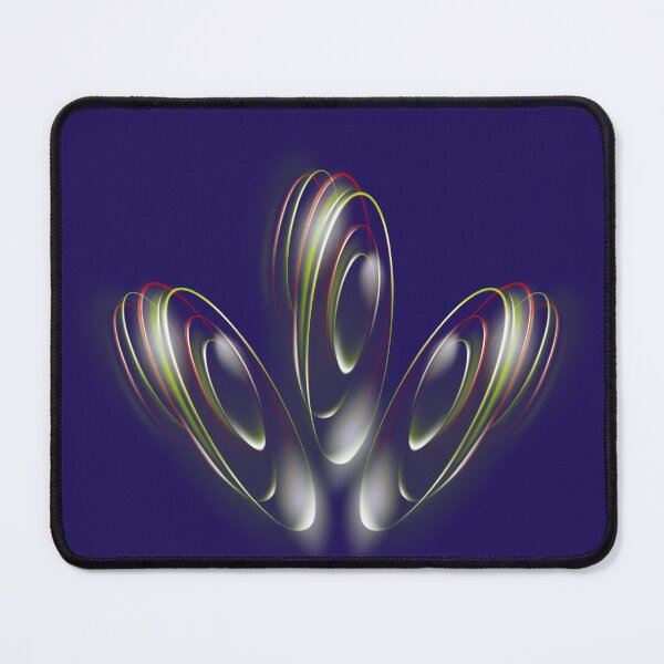 Item preview, Futuristic Trio Of Glowing Light Rings - Abstract Yellow and Magenta Energy Vortex Art designed and sold by SolutionsArt.