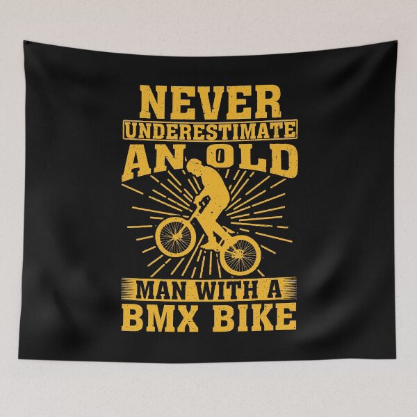 Item preview, Never Underestimate an Old Man With A BMX Bike designed and sold by CosmoKitsch.