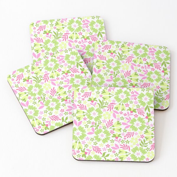 Item preview, Botanical Sage-bubblegum Pink Muave Green designed and sold by Fabricatemyart.