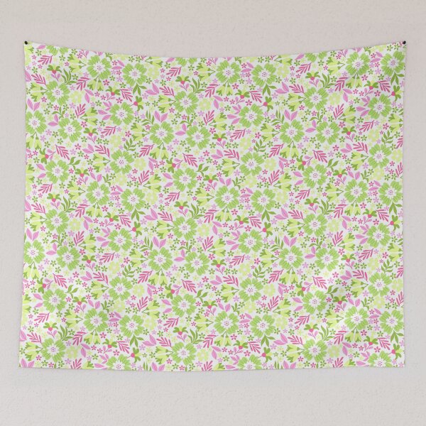Item preview, Botanical Sage-bubblegum Pink Muave Green designed and sold by Fabricatemyart.