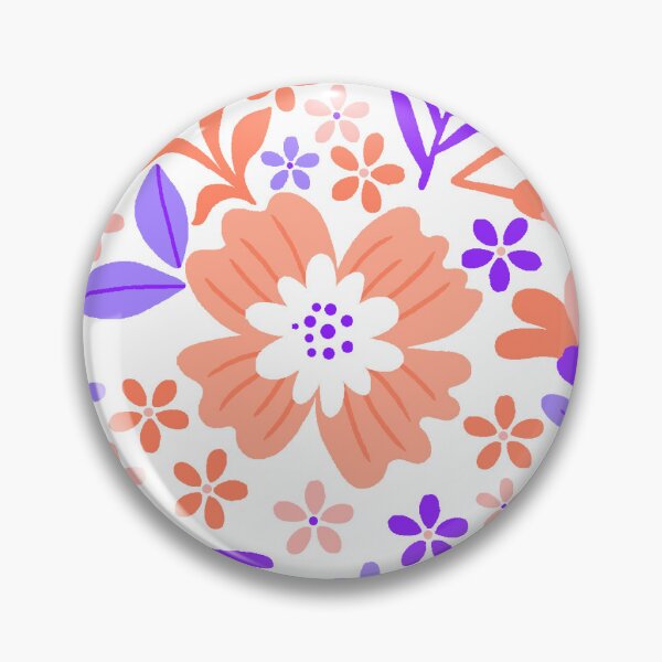 Item preview, Botanical Sage-Soft Violet And Tangerine  designed and sold by Fabricatemyart.