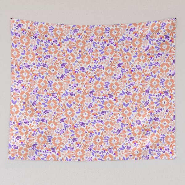 Item preview, Botanical Sage-Soft Violet And Tangerine  designed and sold by Fabricatemyart.