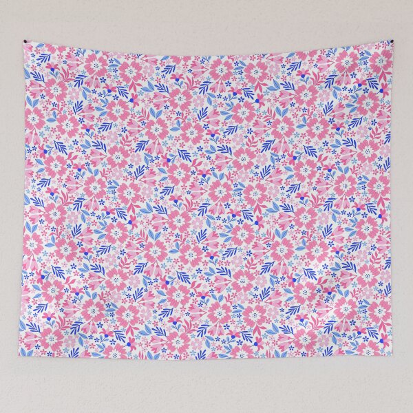 Item preview, Botanical Sage-Watermelon Blue designed and sold by Fabricatemyart.