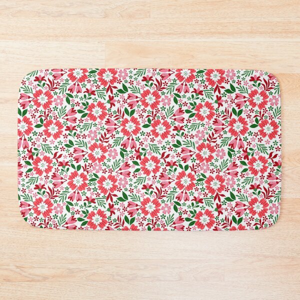 Item preview, Botanical Sage-Christmas Red & Green   designed and sold by Fabricatemyart.