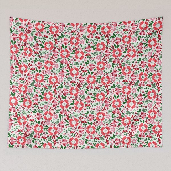 Item preview, Botanical Sage-Christmas Red & Green   designed and sold by Fabricatemyart.