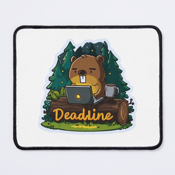 Item preview, Bear Sticker "Deadline" designed and sold by GlossyGang.