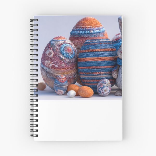 Item preview, Unique Artistic Easter Bunny with Textured Eggs designed and sold by Stellar Geometry.