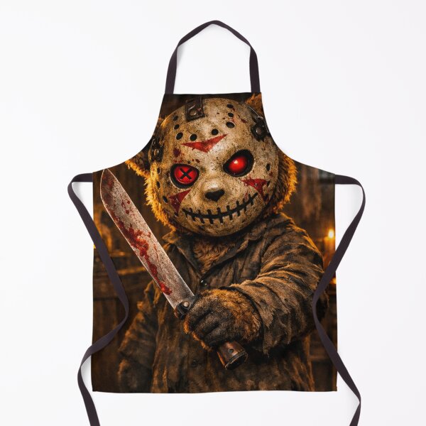 Item preview, Original Death Bear as Jason with hockey mask in cabin designed and sold by Gunnar Hermansen.