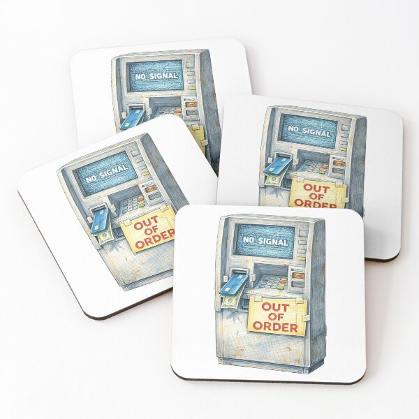 Item preview, Out of Order ATM – Stuck Card and Cash Sticker designed and sold by Felixuss.