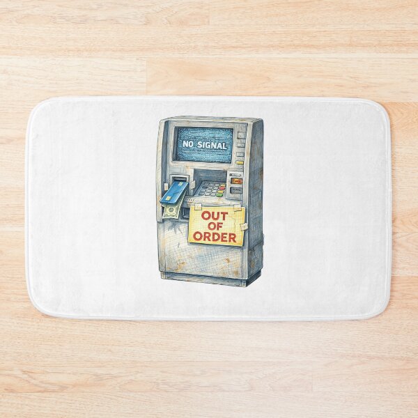Item preview, Out of Order ATM – Stuck Card and Cash Sticker designed and sold by Felixuss.