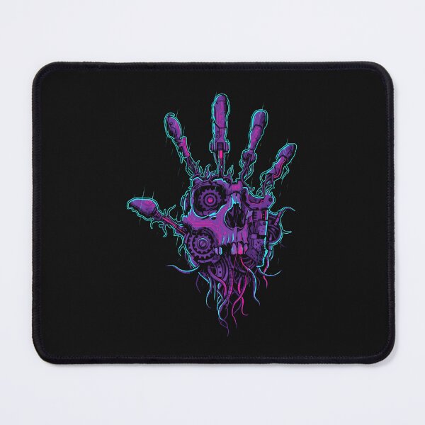 Item preview, Cyberpunk Neon Mechanical Skull Hand Glitch 2026 designed and sold by MarCinu Art.