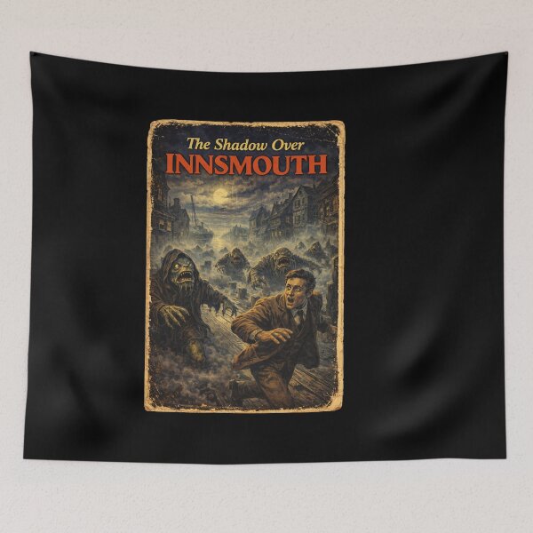 Item preview, The Shadow Over Innsmouth – Vintage Pulp Horror Cover Art designed and sold by eldritchdreamer.