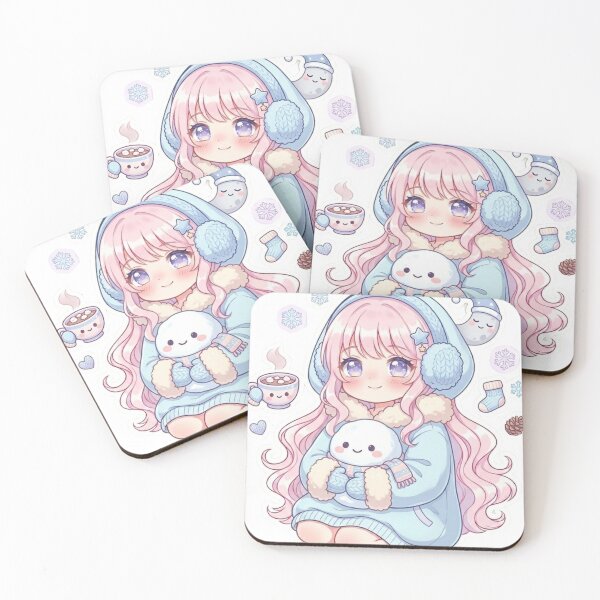 Item preview, Cozy Winter Kawaii Girl Sticker designed and sold by juman..