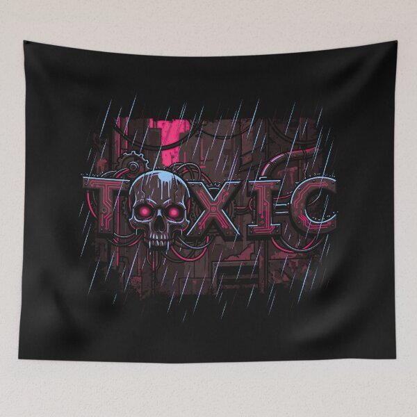 Item preview, Cyberpunk Toxic Industrial Skull Rain Aesthetic 2026 designed and sold by MarCinu Art.