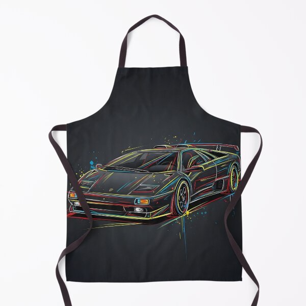Item preview, Lamborghini Diablo Neon Poster Retro Supercar Wall Art designed and sold by Motorline44.