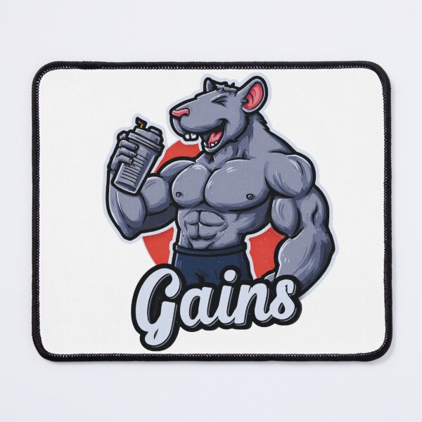 Item preview, Mouse Sticker "Gains" designed and sold by GlossyGang.