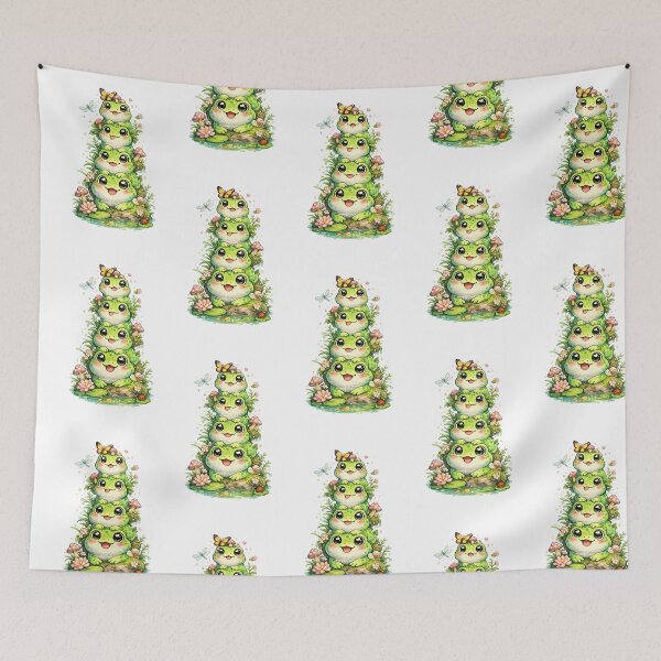 Item preview, Tower of Happy Frogs in the Forest designed and sold by HeyHas.
