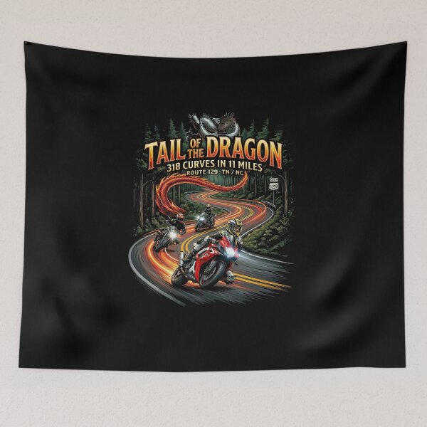 Item preview, Tail of the Dragon Route 129 Iconic Road Illustration designed and sold by enzoade.