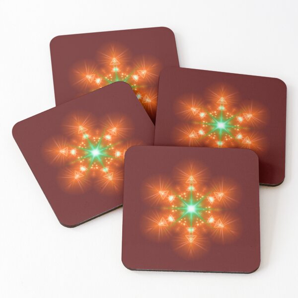 Item preview, Neon Emerald Starburst - Radiant Green and Pink Cosmic Light designed and sold by SolutionsArt.