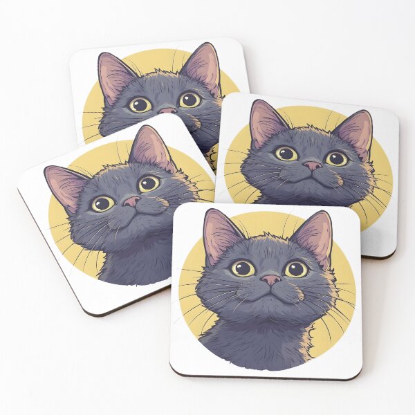 Item preview, Cute Russian Blue Cat Golden Circle Portrait designed and sold by Karolina’s Cozy Creations.