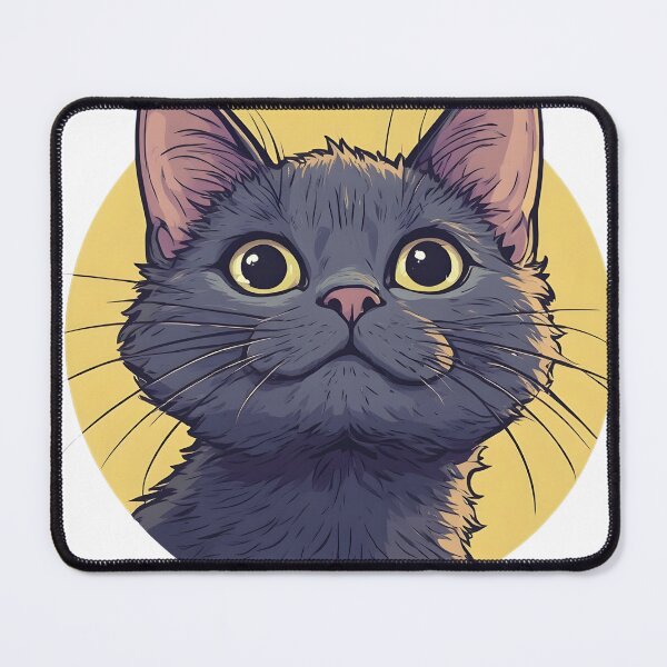 Item preview, Cute Russian Blue Cat Golden Circle Portrait designed and sold by Karolina’s Cozy Creations.